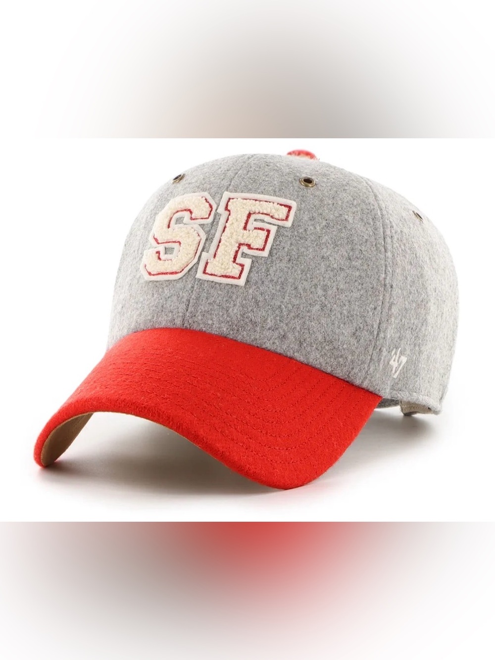 47 Stoney Clover Lane X San Francisco 49ers Block Clean Up Hat in Gray/Scarlet